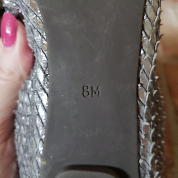 Tory Burch Silver Gabby Python Ballet Flats - Picture 10 of 10